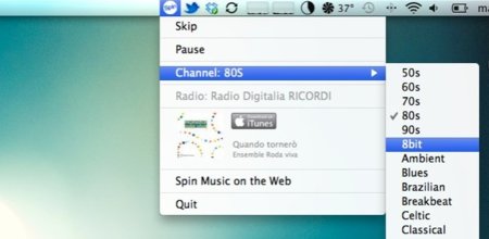 Spin, música vía streaming clasificada por generos