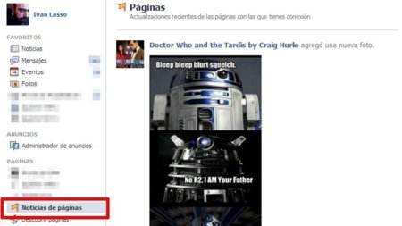 Facebook implementa oficialmente el feed para páginas: "Noticias de páginas"