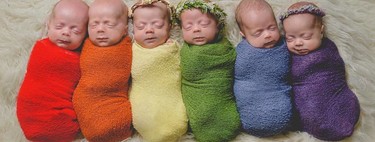 Sextillizos arco iris: preciosa foto de seis bebés que llegaron después de una pérdida