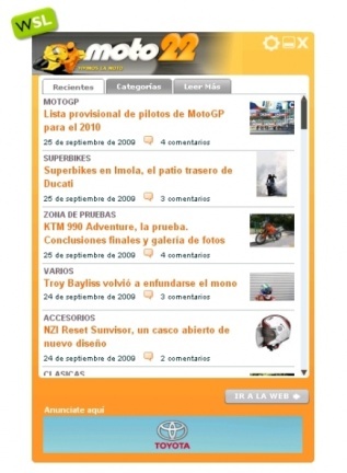 Moto22 y todo Weblogs SL en tu escritorio