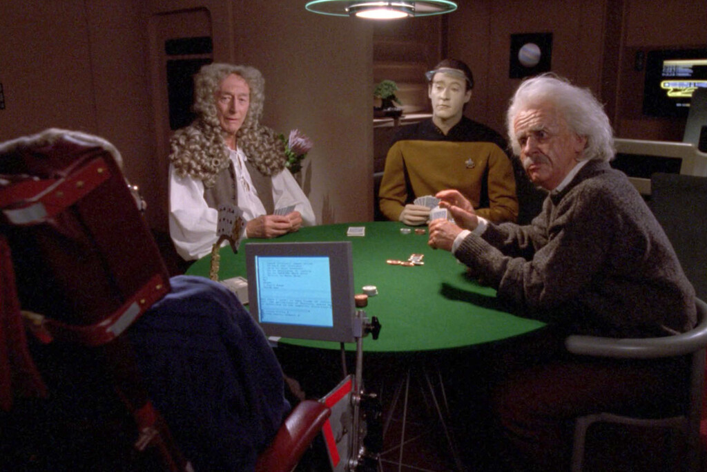 Stephen Hawking en el set de Star Trek