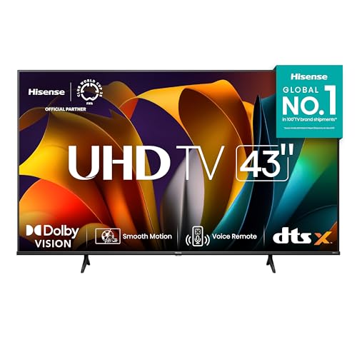 Hisense Pantalla UHD de 43" 43A6N Google TV Works with Alexa 2024
