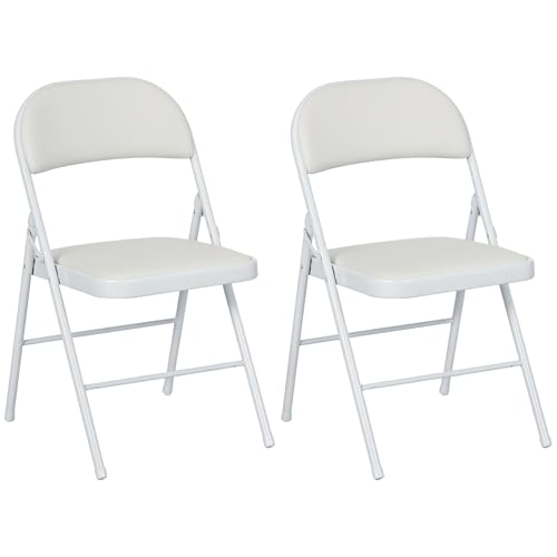 HOMCOM Juego de 2 Sillas Plegables 
