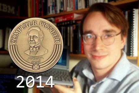 Linus Torvalds recibe el Pioneer Award 2014 de la IEEE Computer Society por su trabajo en el Kernel de Linux