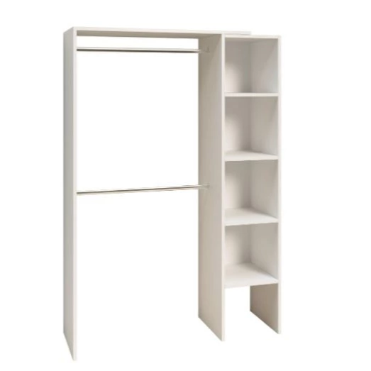 Armario vestidor ARMARIO N4 140x200x45cm con 4 baldas blanco
