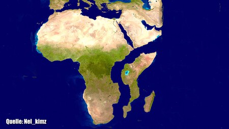 É assim que o novo continente pode ser. (Fonte da imagem: YouTube/Clixoom Science & Fiction, Nel_kimz)