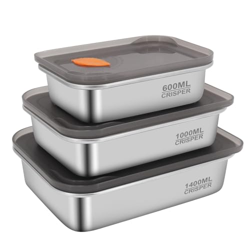 Gearific Recipiente de alimentos de acero inoxidable 