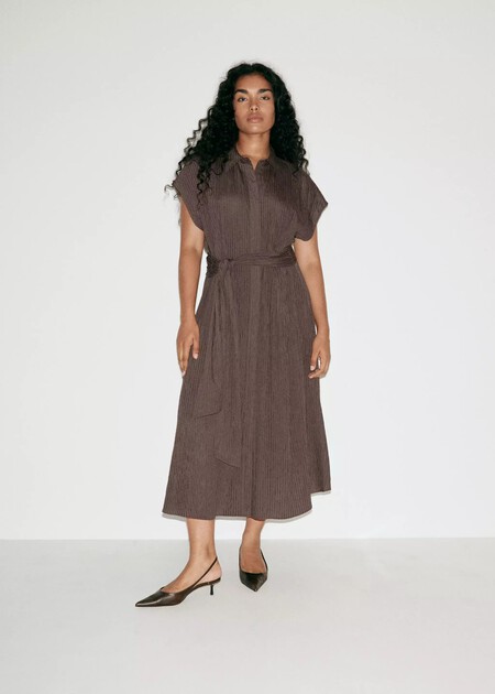 Mango Vestido Marron