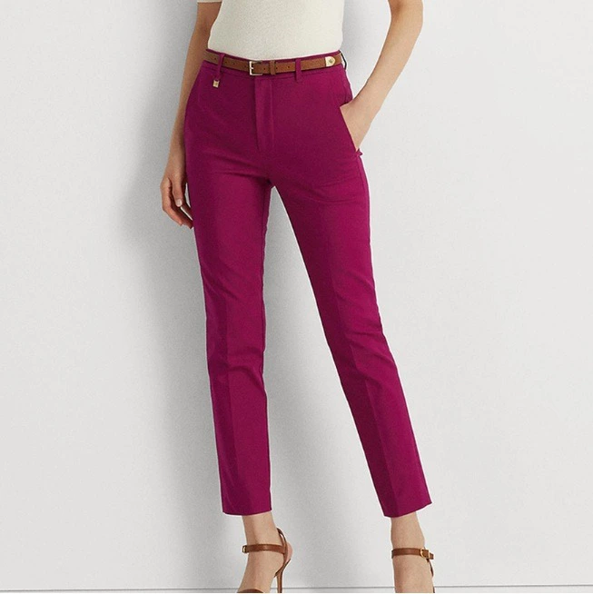 Lauren Ralph Lauren Pantalón de mujer de algodón elástico