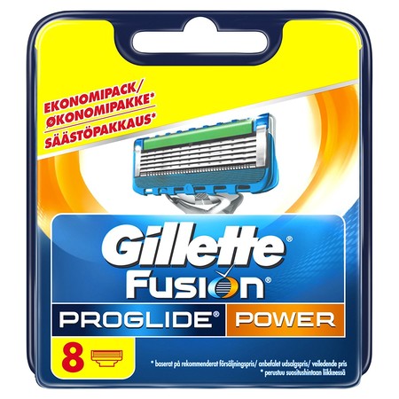 Set de 8 unidades Gillette Fusion ProGlide Power por 22,99 euros en Amazon
