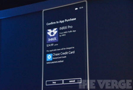 El pago dentro de las aplicaciones se va a Windows Phone 8