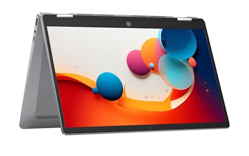 HP Chromebook x360 14b-cd0006ns - Ordenador portátil de 14" FHD (Intel N100, 4GB RAM, 128GB eMMC, Intel UHD, ChromeOS) Silver - Teclado QWERTY Español