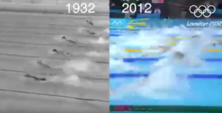 Natación en unos Juegos Olímpicos: 1932 vs 2012