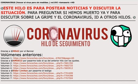 Coronavirus, o cómo Forocoches, la comunidad más troll del internet hispano, se ha puesto (un poco) seria