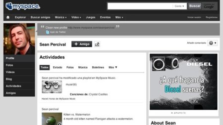 MySpace rediseña sus páginas de perfil
