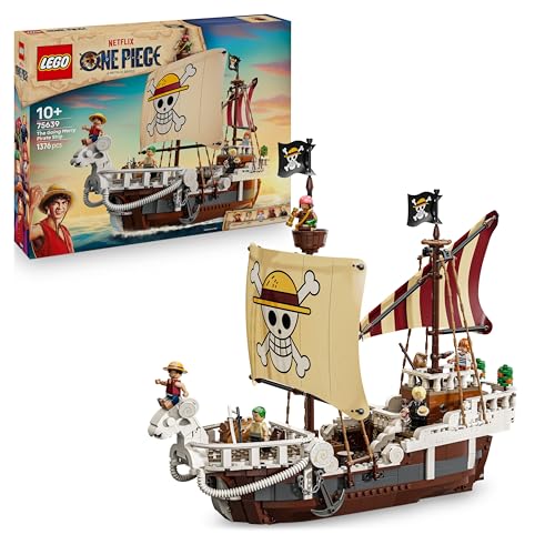 LEGO One Piece Barco Pirata Going Merry de Juguete - Maqueta de Barco y Decoración Anime - 5 Minifiguras Inc. Luffy, Zoro y Nami - Regalo para Niños, Niñas y Fans de 10+ Años 75639