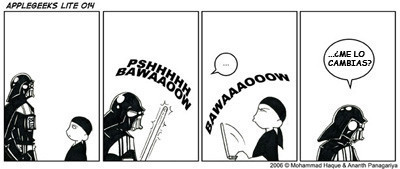 Darth Vader contra el MacSaber