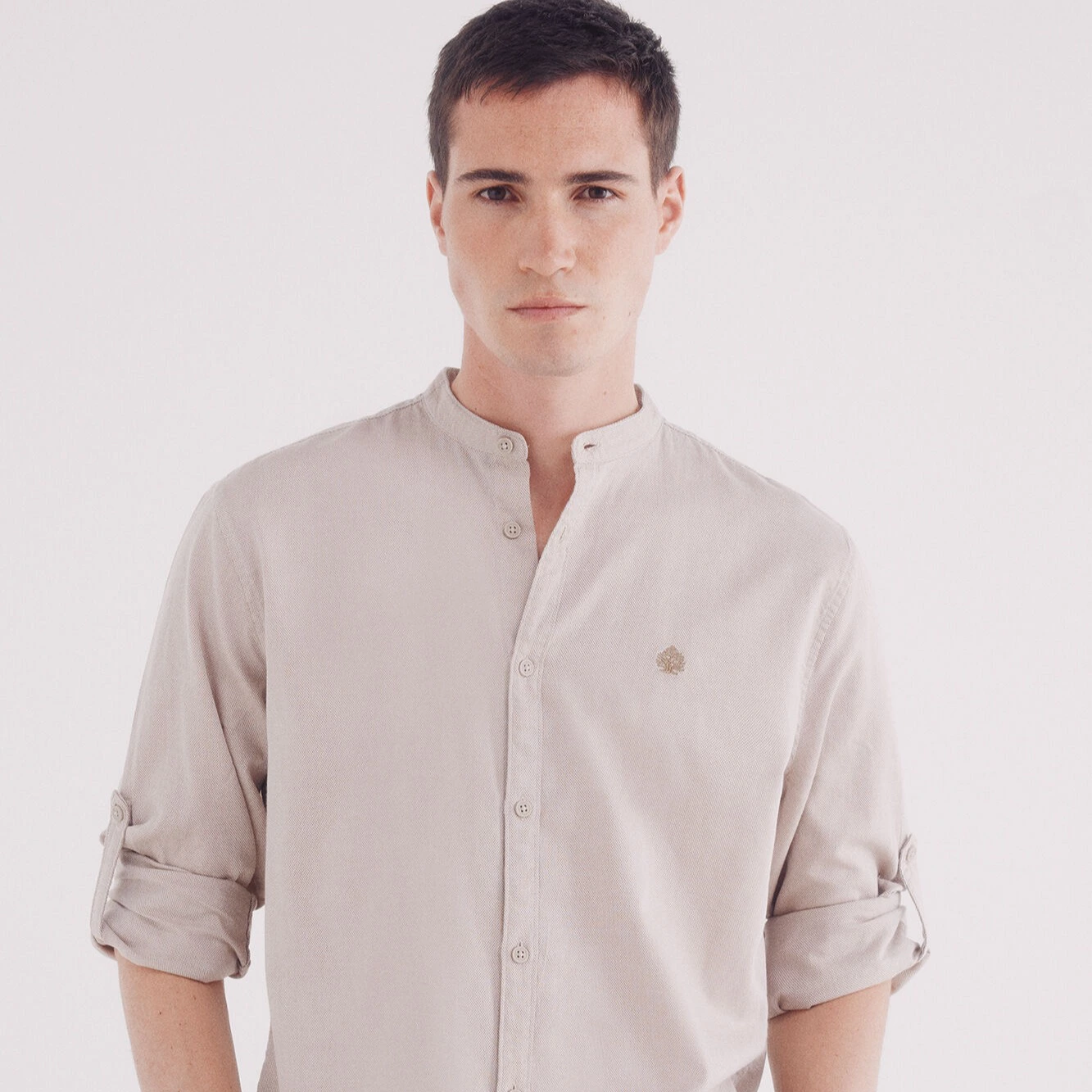 Camisa mao estructura bicolor
