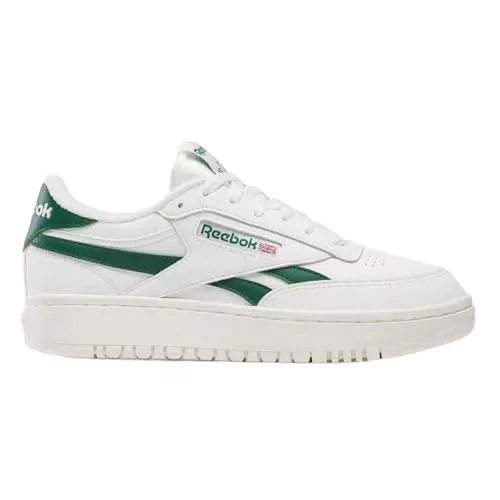 Reebok Zapatillas Deportivas Club C Double Revenge para Mujer, Color Chalk/Verde Oscuro, Talla 39 EU, Tiza Verde Oscuro, 39 EU