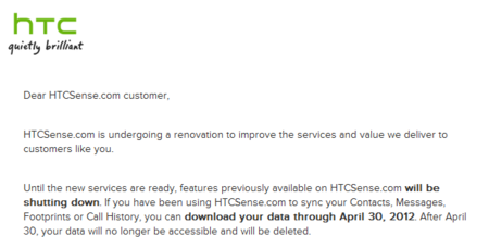 HTCSense.com cierra: descarga tus datos antes de que los borren