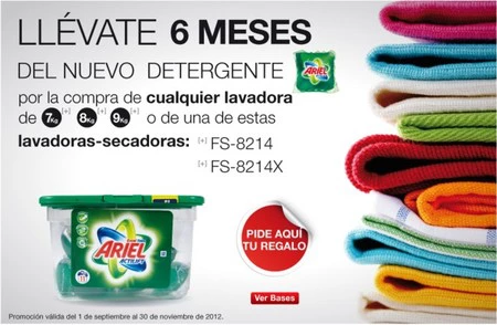 Seis meses de detergente gratis con la compra de una lavadora Fagor