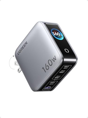 UGREEN Nexode Pro 160W Cargador USB Tipo C con Pantalla Inteligente