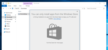 Windows 10 tendrá una función para bloquear la instalación de apps fuera de la tienda de Microsoft