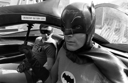Fotografías del rodaje de la mítica serie "Batman TV Show" de los años 60