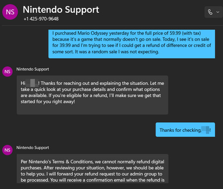 Nintendo Equipode Soporte Respuesta