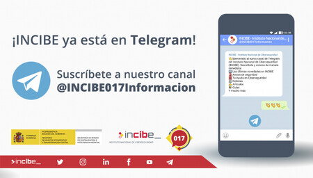 El Instituto Nacional de Ciberseguridad lanza su canal de Telegram para informar de noticias y actualidad en cuanto a seguridad