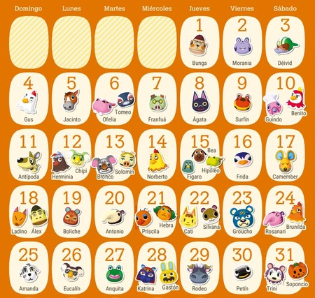 Calendario de cumpleaños. Todos los cumpleaños 2020 22 octubre