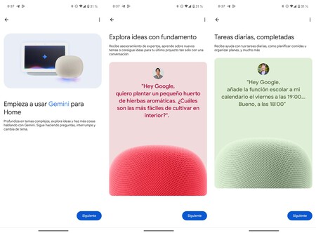Activación manual de Gemini en Google Home