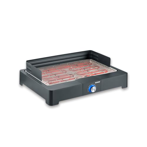 Severin Barbacoa de mesa con parrilla de acero inoxidable para interior 