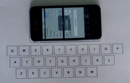 Un teclado "inalámbrico" gracias a los acelerómetros del teléfono