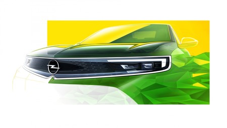 Opel Mokka-e: el SUV eléctrico lucirá un frontal con guiños al clásico Opel Manta, pero preparado para la conducción autónoma