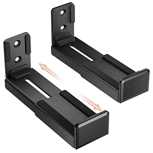 PUTORSEN Soporte Barra Sonido, Universal Soporte para Barra de Sonido para Sonos,Capacidad Máximade 15 kg，Profundidad Ajustable de 3.5 a 6.1 Pulgadas, Ganchos Antideslizantes extraíbles y bloqueables