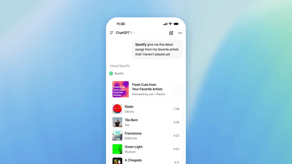 "Spotify, haz una lista para mi fiesta”: OpenAI acaba de abrir la puerta a una nueva forma de usar apps con ChatGPT