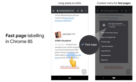 Así es como Chrome para Android te informará si una página web es rápida