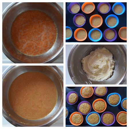 Magdalenas de zanahoria paso a paso