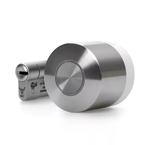 Nuki Smart Lock Ultra, cerradura electrónica von Bluetooth, WiFi & Matter, Integración sencilla en el Smart Home, Abrir la puerta con acceso remoto, con 3 modos de bloqueo diferentes