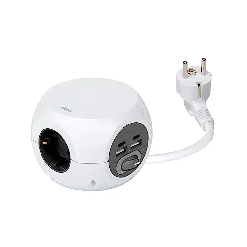 Base Múltiple Combiball Simon con 3 Tomas + 2 USB A + 2 USB C 1,4m Simon