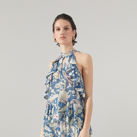 Top volantes conjunto Azul Sfera

