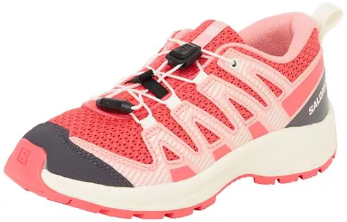 Salomon Unisex niños, XA PRO V8 J Rojo/Almendra, Zapatos de Senderismo Versátiles para Mayor Comodidad, Zapatillas para Botas de Senderismo y Correr en Senderos en Aventuras al Aire Libre, 39 EU