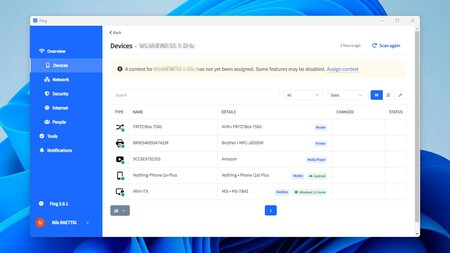 A principal vantagem do Fing é que ele identifica dispositivos sempre que possível. Isso nos permite reconhecer diretamente nosso roteador, impressora, Fire TV Stick (reprodutor de mídia da Amazon), smartphone e computador desktop.