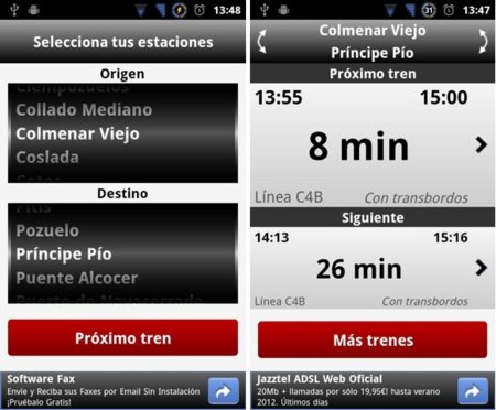 Próximo Tren para Android, para llegar siempre a tiempo