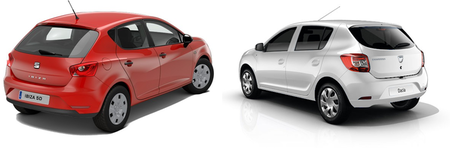 Comparativa entre SEAT Ibiza y Dacia Sandero