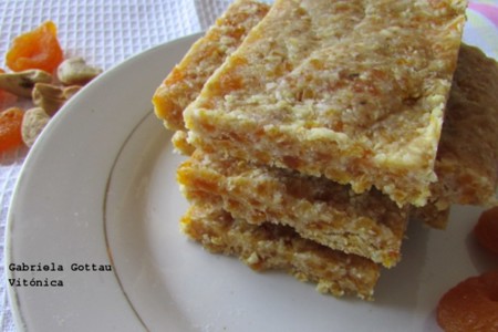 Barritas energéticas de orejones. Receta saludable