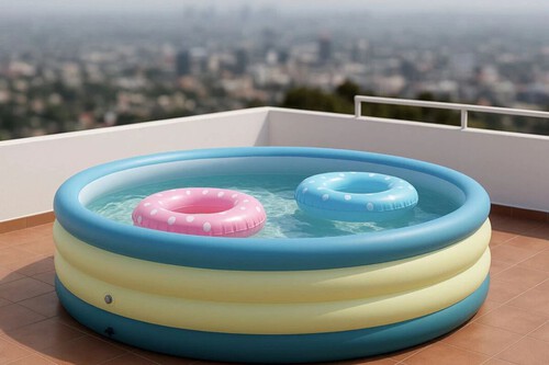 Mesmo uma piscina pequena pode causar estragos na estrutura de um prédio que não foi preparado para isso | Imagem: Xataka Home