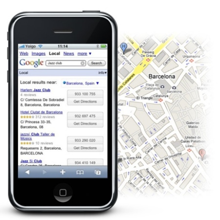 Búsquedas geolocalizadas con Google desde el iPhone
