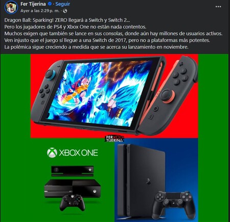 Dragon Ball Sparking Reacciones Ps4 Nintendo Switch
